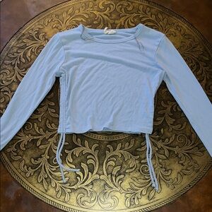 Sky and Sparrow Light Blue Long Sleeve Top